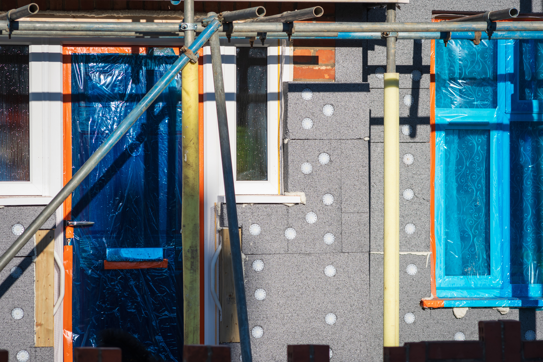 External wall insulation process